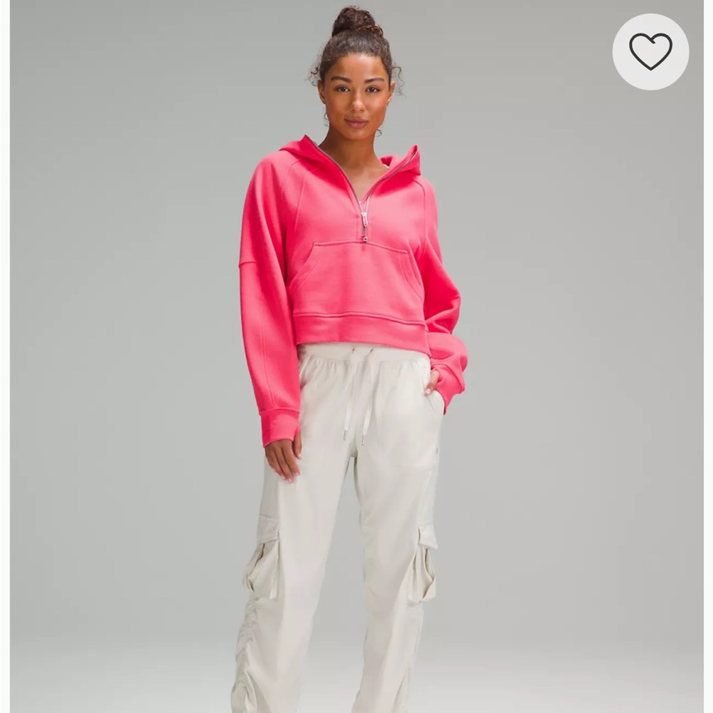 NWT Lululemon Oversized Half Zip Scuba Hoodie Jacket Glaze Pink Size XL/XXL - Picture 9 of 10